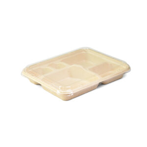 ECO Bagasse 5 Compartment + PET Lid