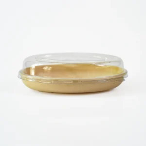 ECO Bagasse Oval Shape Containers + PET Lid