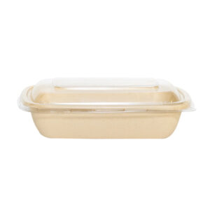 ECO Bagasse Rect Containers + Lid