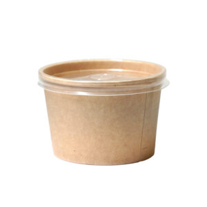 Brown Paper Bowl + Flat Lid