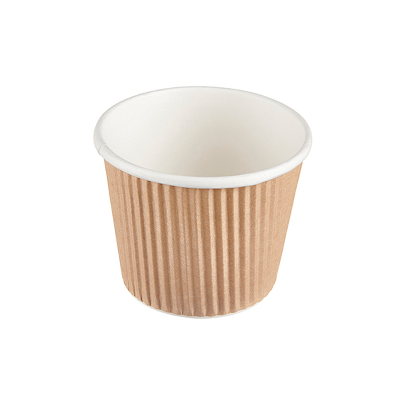 Brown Ripple Wrap Hot Soup Bowl + Lid