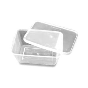 Clear Microwavable Rectangular Containers + M/W Lids