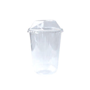 Clear PET U Shape Cup + Diamond Lids