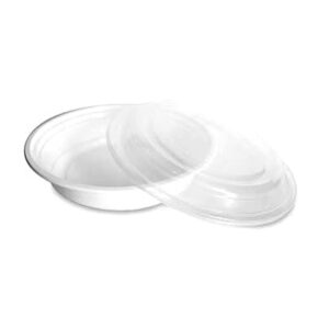 H.D White Microwavable Round Cont. + Lids